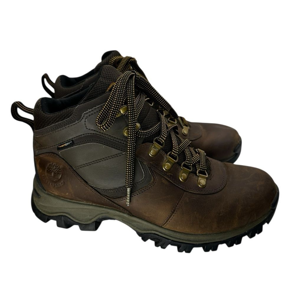 Timberland Madden Waterproof Mid Hiking Boots Men’s US 9 Brown Leather